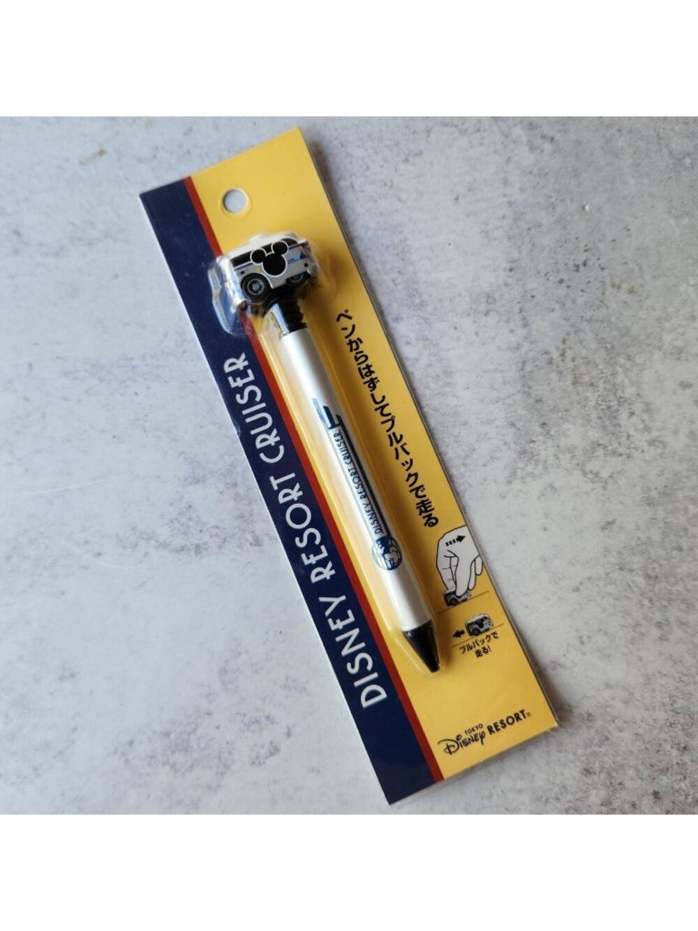 Vintage Walt Disney World Tokyo Resort Cruiser Pen New Old Stock, on card